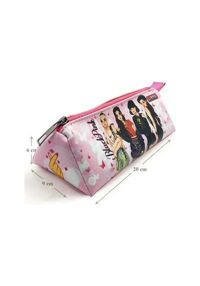 Blackpink Kalem Kutusu Black Pink Üçgen Kalemkutu Jumbo Vegan Deri Kalemlik