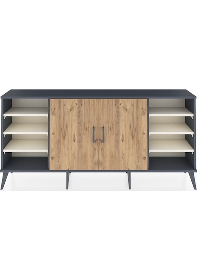 Arges Konsol 9 Raflı 2 Kapaklı 176x30x83 Antrasit-çam/aytaşı Çam/aytaşı Arges Konsol 9 Raflı 2 Kapaklı 176x30x83 Antrasit-çam/aytaşı Çam/aytaşı