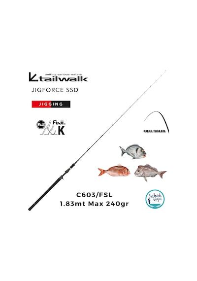 Tailwalk Jigforce Ssd C603/fsl 1.83mt Max 240gr S2p Tetikli Jigging Kamış
