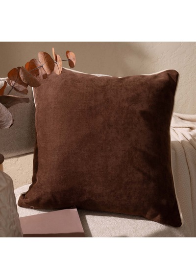 Soft Asas Kırlent - Kahverengi - 45x45 Cm Çok Renkli