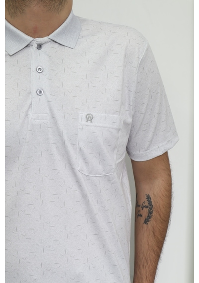 Santa Dmctekstil Erkek Desenli Klasik Kesim Rahat Kalıp Tek Cepli Polo Yaka Düğmeli T-shirt Taş Santa Dmctekstil Erkek Desenli Klasik Kesim Rahat Kalıp Tek Cepli Polo Yaka Düğmeli T-shirt Taş
