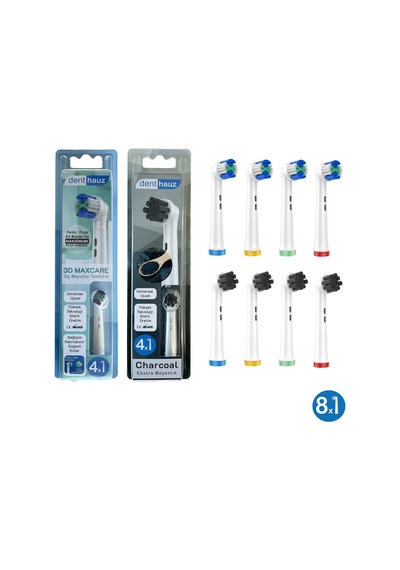 3d Maxcare + Charcoal Yumuşak Oral-b Uyumlu Yedek Diş Fırçası Başlıkları