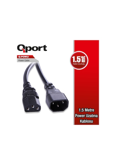 Qport Q-powu 1.5 Metre Power Uzatma Kablosu