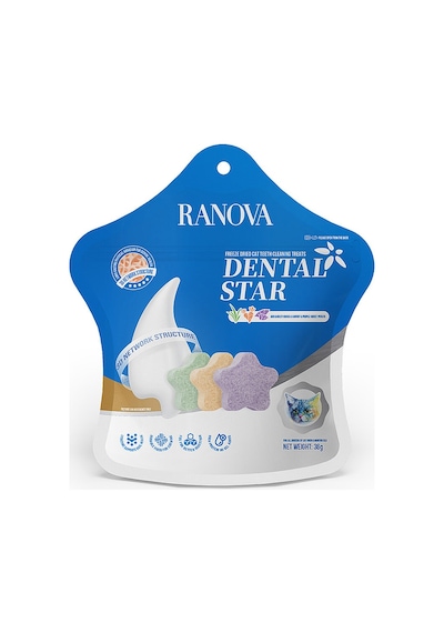 Ranova Kediler İçin Dondurularak Kurutulmuş Karışık Dental Ödül 36 Gr