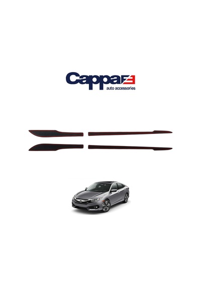 Cappafe Honda Civic 10 Yan Kapı Çıtası abs Akrilik 4 Prç 2016-