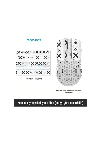 Mouse Tape Kaydırmaz Etiket Kesilebilir Yapışkanlı Mouse Kayma Önleyici Bant 150 110 Mm Mgt-007