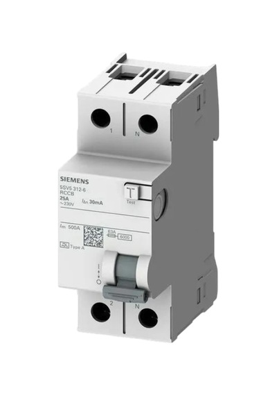 Siemens 5sv5312-6 - 25a 30ma Tip A 2p Kaçak Akım Koruma Rölesi