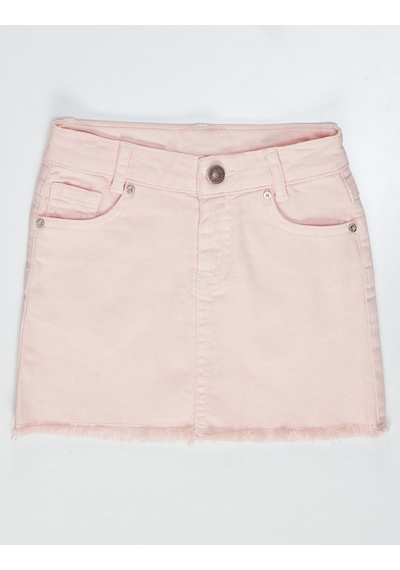 Denokids Pembe Denim Mini Kız Etek Pembe