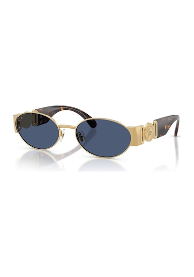 Versace Ve 2299 100280 56 Unisex Oval Gold Metal Güneş Gözlüğü Altın