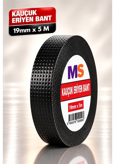 Kauçuk Eriyen Bantı Siyah 19 Mm X 5 Metre Elektrikçi Kablo Boru Hortum İzolasyon Tamir Bandı Su Geçirmez