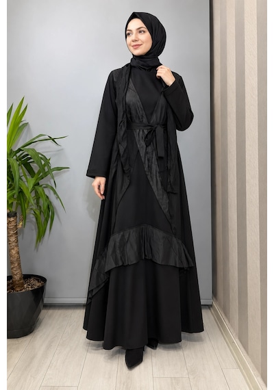 Misswhence Patchwork Elbise 40825 Siyah