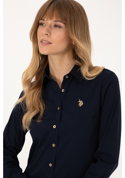 U.s. Polo Assn. Kadın Lacivert Gömlek Basic 50308024-vr033 Lacıvert
