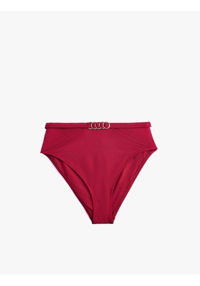 Koton Aksesuar Detaylı Yüksek Bel Bikini Altı Bordo 6sak00037mm