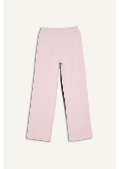 Defacto Straight Fit Basıc Cepli Yüksek Bel Eşofman Altı B8571AX25SP Pembe
