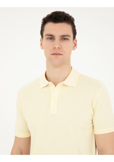 Pierre Cardin Erkek Limon Tişört Basic 50280754-Vr035 Sarı