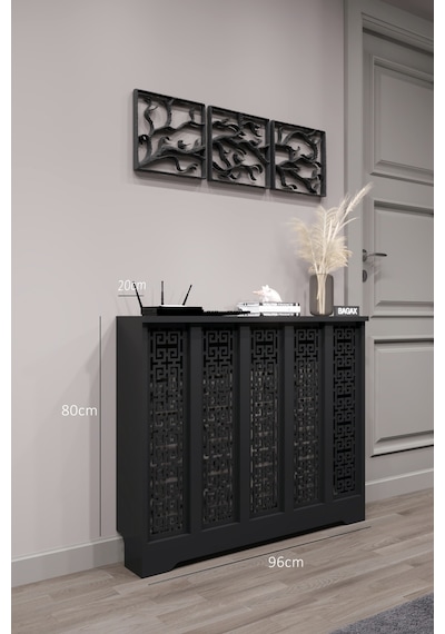 Dekoratif Petek Dolabı Kalorifer Peteği Kapatma Ünitesi Modern Tasarım İç Ölçü 96 Cm Dış Ölçü 100 Cm Petek 96 Siyah D5 Dekoratif Petek Dolabı Kalorifer Peteği Kapatma Ünitesi Modern Tasarım İç Ölçü 96 Cm Dış Ölçü 100 Cm Petek 96 Siyah D5