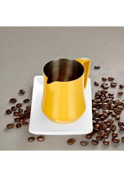 8007986042507 4250 Sütlük Tulip Kaplanmış Paslanmaz Çelik 500 Ml, Sarı, 12, 5 X 7 X 10, 5 Cm