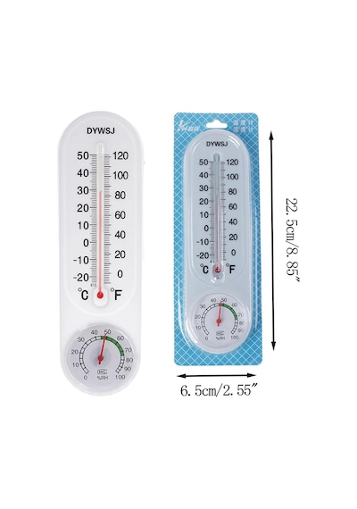 Ayt Powermaster Pm-24665 Sıcaklık Nem Ölçer Analog Termometre -20 +50 Derece Arası Ölçüm Ev Duvar Tipi