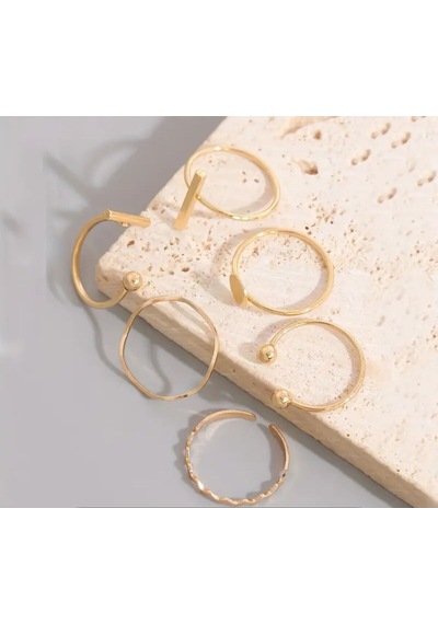 Girift Vintage Twila Gold Yüzük Seti Sarı