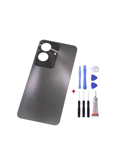 Realme Note 60 Siyah Arka Cam Kapak Pil Kapağı Tamir Set B7000 Set Siyah
