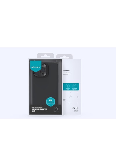 Nillkin Apple Uyumlu iPhone 14 Pro Max Stand Özellikli Lens Koruyuculu Lansman Kılıf Siyah