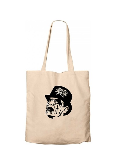 King Diamond Face Krem Kanvas Bez Çanta Krem