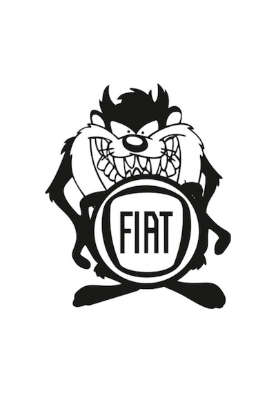 2 Adet Fiat Taz Komik Araba Sticker Yapıştırma