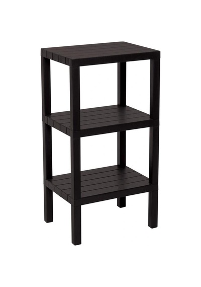 3 Raflı Siyah Modüler Ünite Plastik 38x29x74 Cm 5047 Çok Renkli