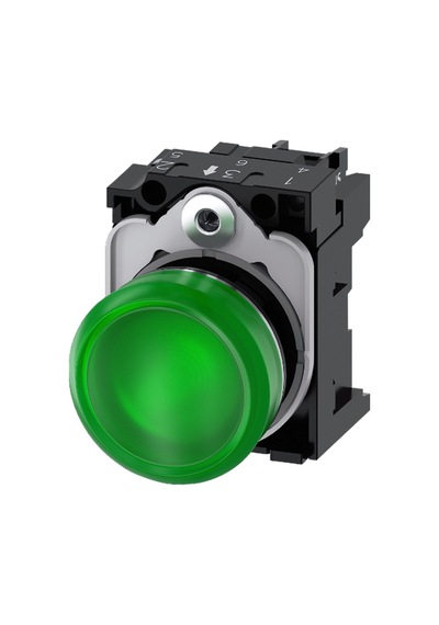 Siemens 3su1152-6aa40-1aa0 - 22mm Metal Yeşil Komple Sinyal Lambası