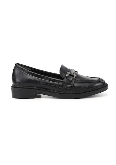 Gönderir Kadın Siyah Kroko Loafer Ayakkabı Ddza86535743