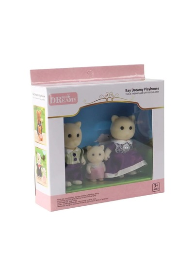 Bay Dreamy 3 Lü Kedi Ailesi Figür Seti