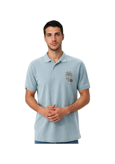 Arma Ar-ma Erkek Polo Yaka Tişört Resim Baskili Örme Kumaş Regular Fit %100 Pamuk 30/1 Çift Toplama Penye Pike Y31374358102 Mavi-m24