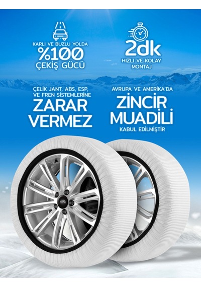 Kar Çorabı Super-x Series 195/80 R14 Lastik Uyumlu-large Universal