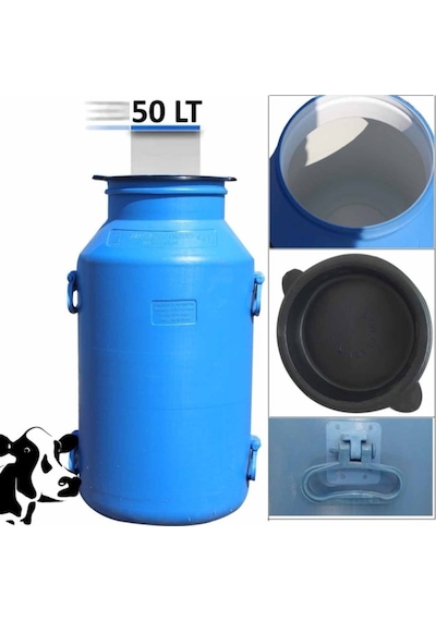 Süt Güğümü Içi Beyaz 50 Litre Mavi
