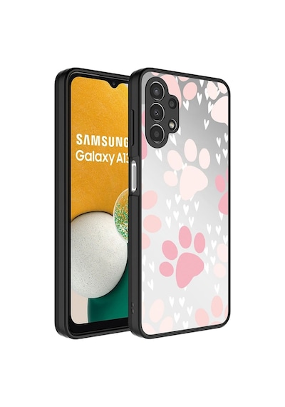 Samsung Uyumlu Galaxy A13 4g Kılıf Aynalı Desenli Kamera Korumalı Parlak Zore Mirror Kapak Pati
