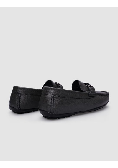 Cabani %100 Hakiki Deri Gri Tokalı Erkek Loafer Gri