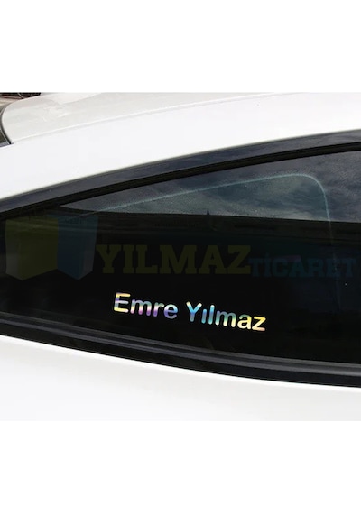 Kişiye Özel İsim Soyisim Hologram Motosiklet Oto Sticker Etiket