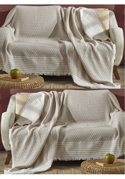 Fushia Trio Kızılcabölük Dokuma Koltuk Örtüsü 2'li Set 170 x 210