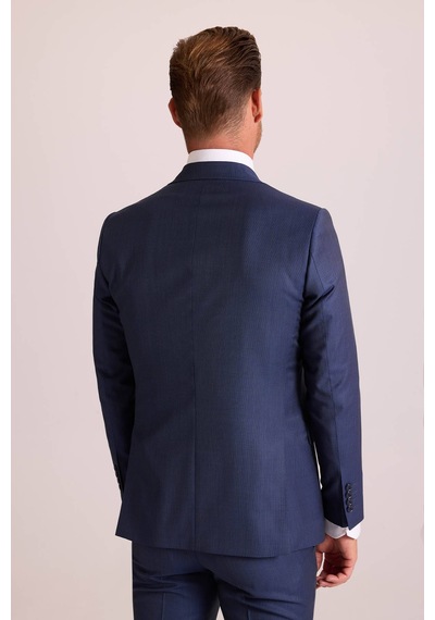 Ysf Erkek Petrol Slim Fit Sivri Yaka Takım Elbise Petrol