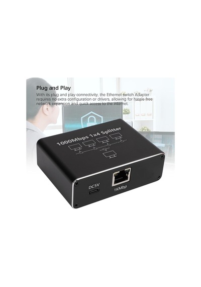 1 Gigabit Ethernet Anahtarı 4 Bağlantı Noktalı 1000mbps, Rj45 1 İla 4 Ethernet Splitter, Rj45 Lan Ağ Anahtarı 1-2 Gigabit Ağ Bölücü, Bilgisayar, Hub, Anahtar, Yönlendirici Zr889