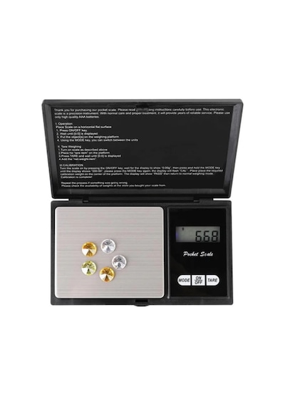Mini Dijital Hassas Cep Tartı Kuyumcu Terazi 300g/0,01g - Gümüş