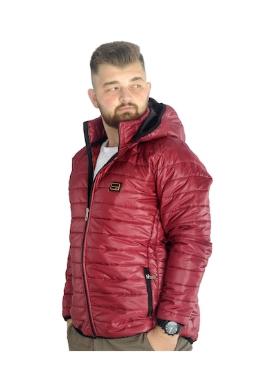 Mode Xl Büyük Beden Mont Kapitone Kapüşonlu 22602 Bordo 001