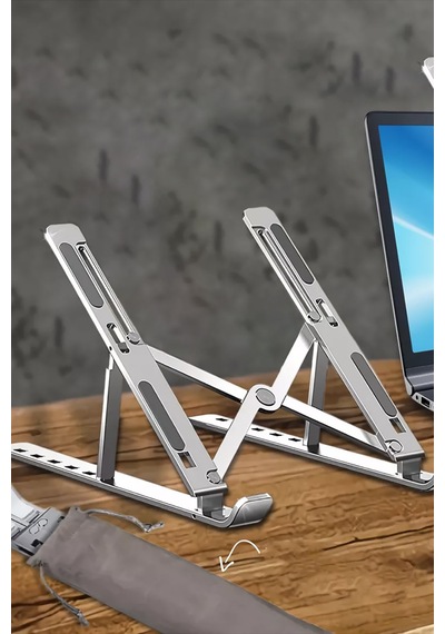 Alüminyum Manyetik Katlanabilir Ayarlı Dizüstü Laptop Standı Sarsılmaz Sağlam Tablet Standı