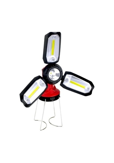 P-8801 Şarjlı Katlanabilir 3xcob Led+ 3w Led Çok Fonksiyonlu Kamp Feneri Diğer