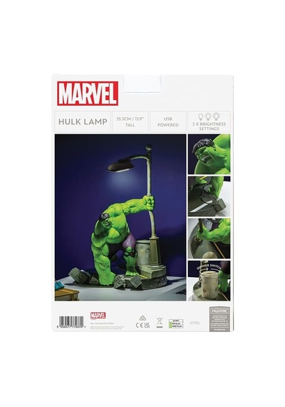 Paladone Marvel Hulk Diorama Lambası - Ayarlanabilir Parlaklığa Sahip Işıklı Hulk Sahnesi - 34 Cm Toplayıcı Teş Diğer