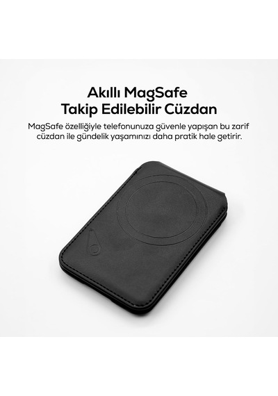 Lexroo Akıllı Deri Cüzdan Takip Edilebilir Manyetik Kartlık Ekstra Güçlü Mıktanıs İle Tam Standart