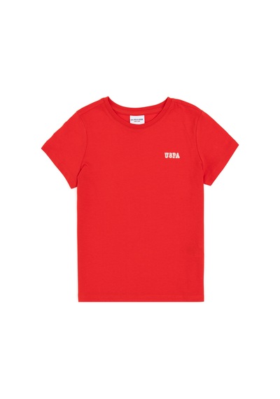 U.S. Polo Assn. Erkek Çocuk Kırmızı Bisiklet Yaka Tişört 50298086-VR030