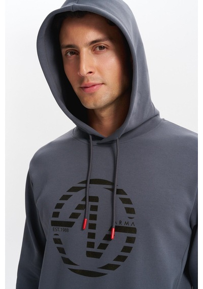 Ar-ma Erkek Slim Fit Örme Interlok Kapüşonlu Kanguru Cepli Sweatshirt Yazı Baskılı %80 Pamuk %14 Polyester %6 Elastane K30254685302 Gri-g3 Gri Ar-ma Erkek Slim Fit Örme Interlok Kapüşonlu Kanguru Cepli Sweatshirt Yazı Baskılı %80 Pamuk %14 Polyester %6 Elastane K30254685302 Gri-g3 Gri