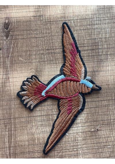 Gönülden Tasarım 12x19 Cm Nakış Işleme Kuş Aplike Arma Yama Aksesuar Çok Renkli