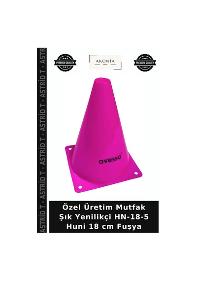 Özel Üretim Mutfak Şık Yenilikçi Hn-18-5 Huni 18 Cm Fuşya Pembe